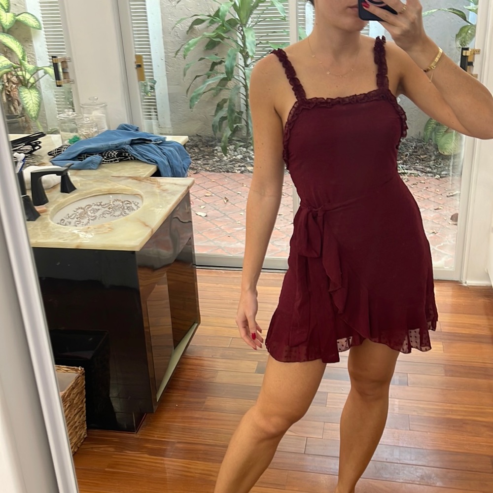 Burgundy dress